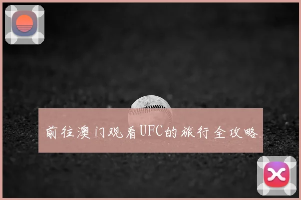 前往澳门观看UFC的旅行全攻略